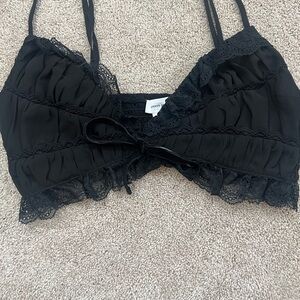 For Love And Lemons Black Lace Bralette